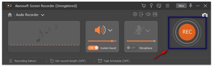 FVC VLC Audio Recording Start