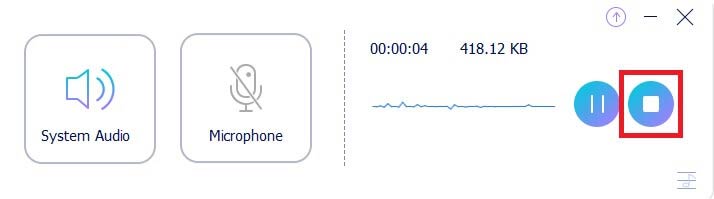 FVC 音频停止录音