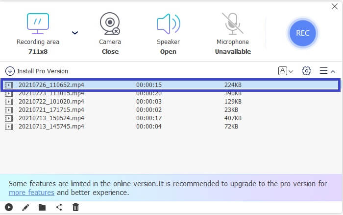 FVC Check Recording