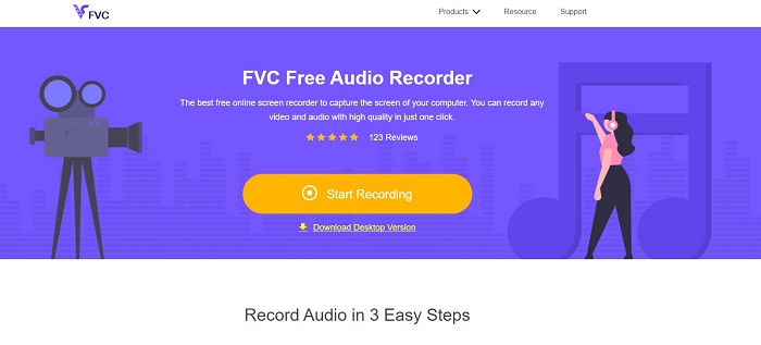 מקליט אינטרנט FVC Audio