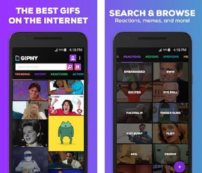 โทรศัพท์เคลื่อนที่ Giphy