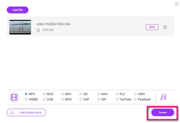 PlayMKV Online Salva il file