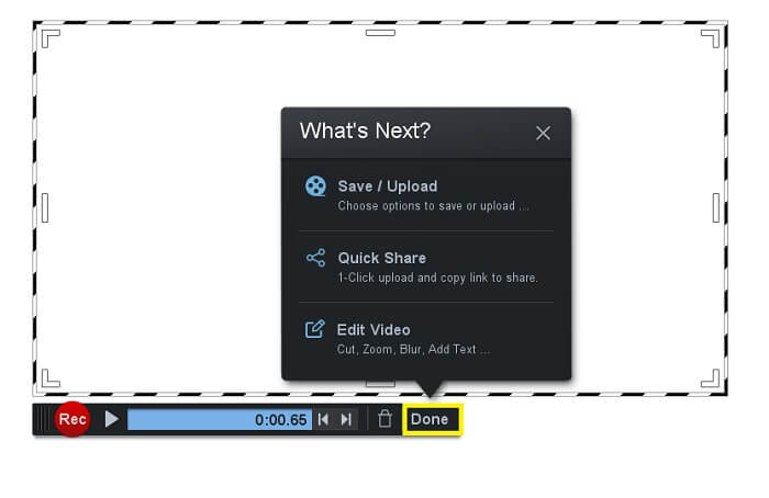 Rakaman Simpan Screencast-O-Matic