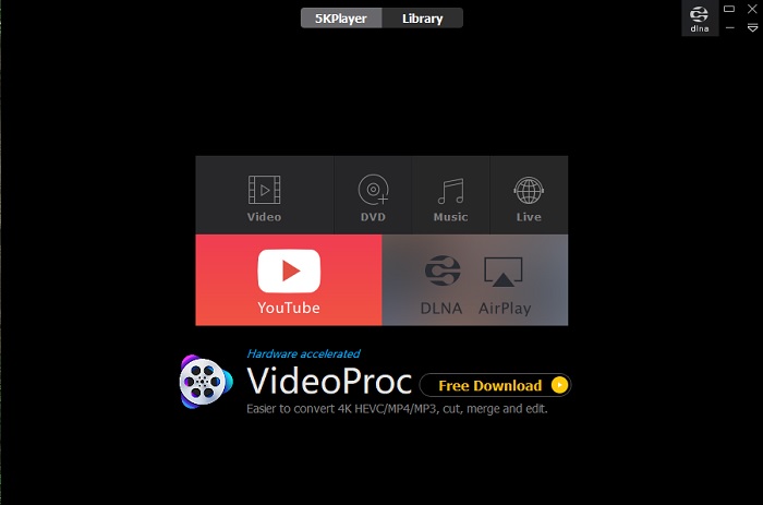 Reproductor multimedia 5kplayer