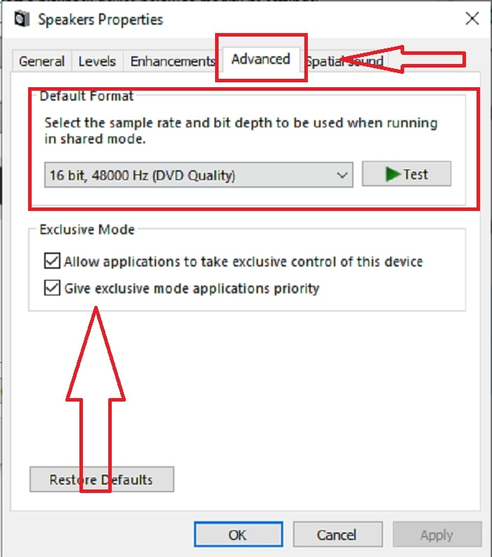 Sesuaikan Format Default