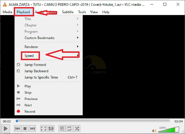 Click Playback Tab