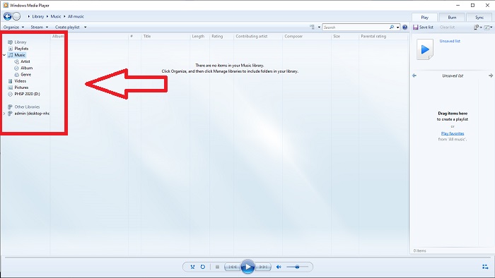 Buka Windows Media Player