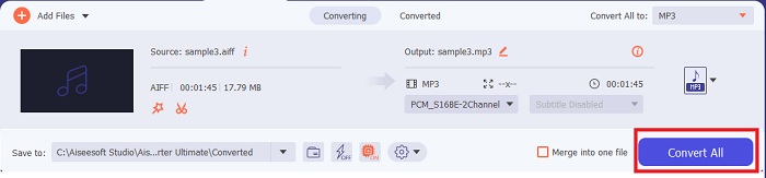 Pressione o botão Converter tudo