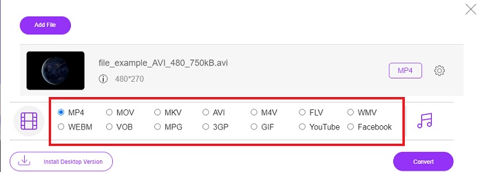 Sélectionnez le fichier AVI et cliquez sur Ouvrir