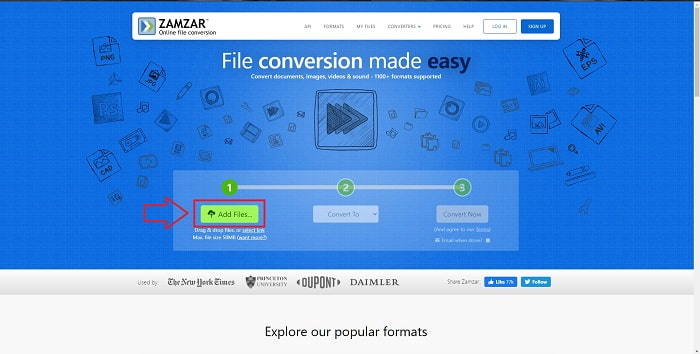 Tambahkan File Zamzar