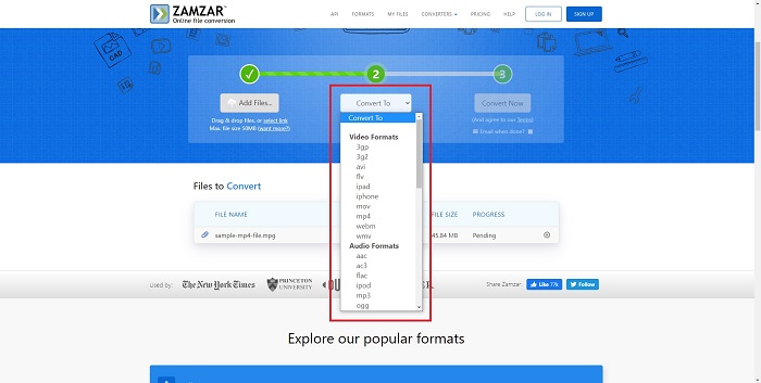 Pilih Format File