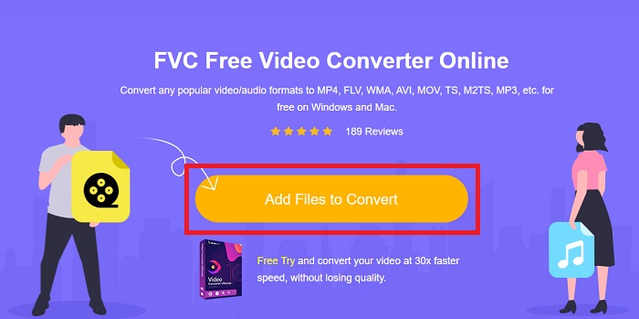 انقر فوق Add Files ثم Convert