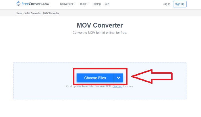 Click Choose Files