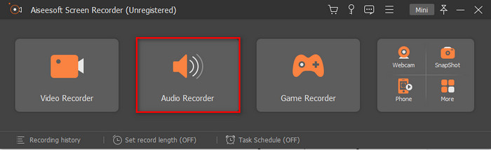 Click The Audio Recorder
