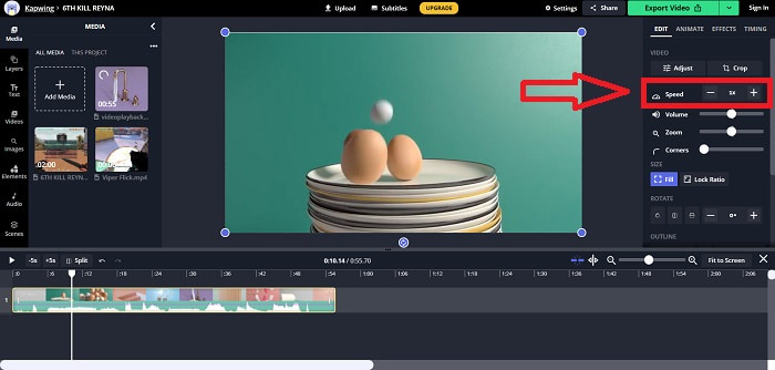 Kapwing Adjust Speed