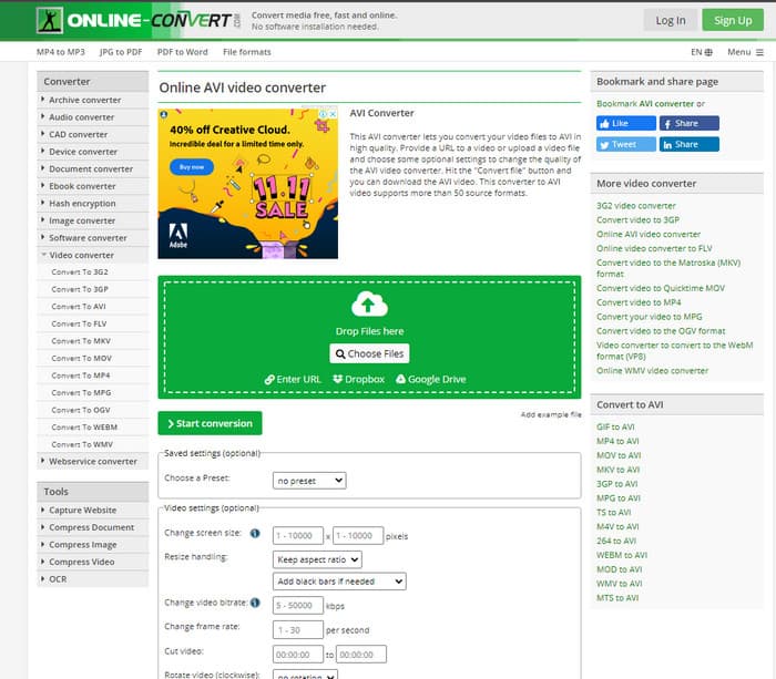 Convertisseur en ligne Com