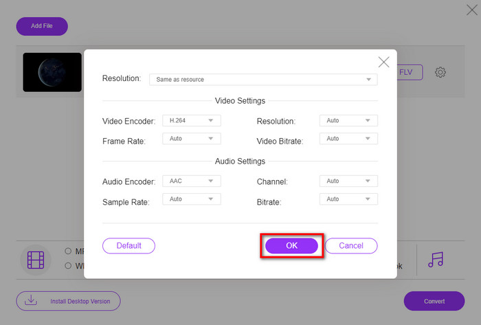 Change Video Audio Settings
