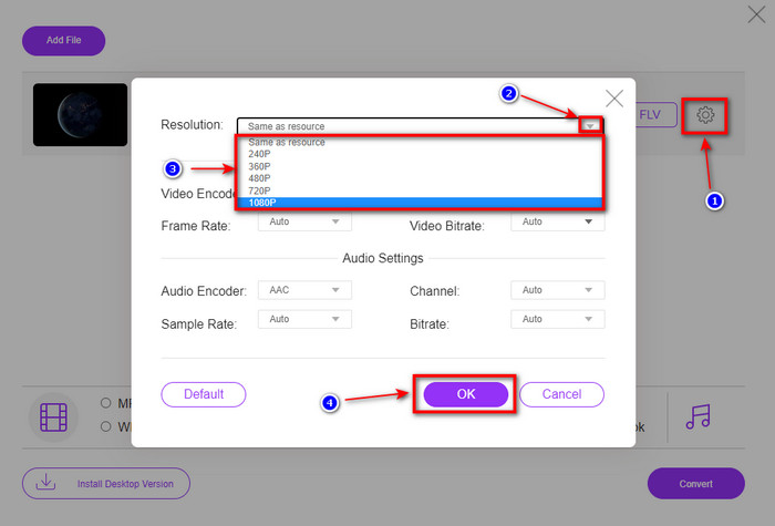 Change Video Resolution