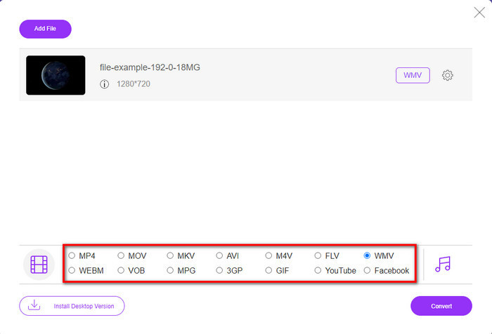 Choosing The WMV Format