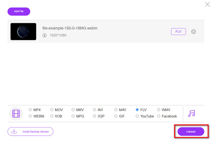 Converter arquivo WEBM