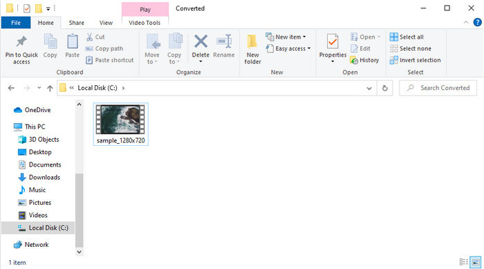 Folder Dengan File MOV