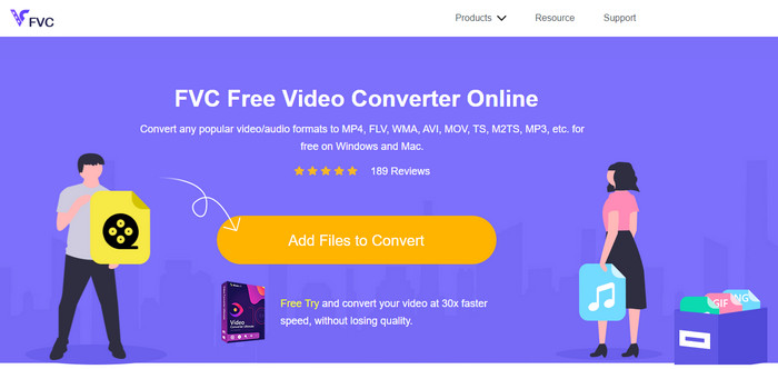 Convertidor de video gratuito FVC en línea