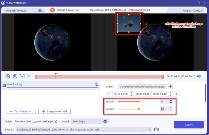 Adding Image Watermark