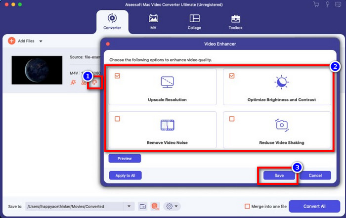 Tingkatkan Video M4V