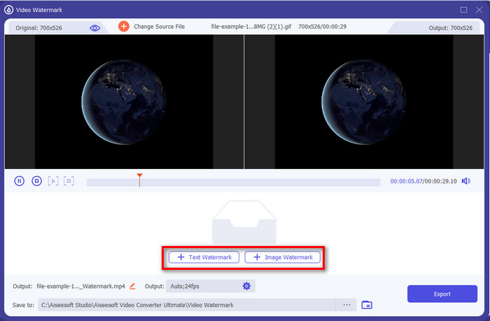 Text And Image Watermark