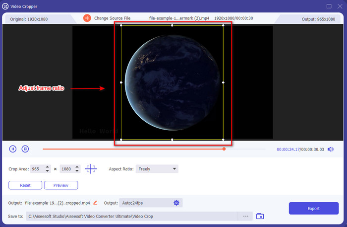 Adjust Video Frame