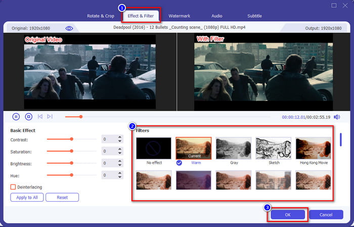 Choose Video Filter