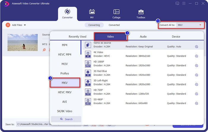 Converter para MKV