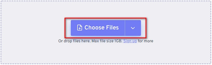 گزینه Choose Files را فشار دهید