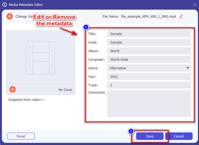 Salva file MP4