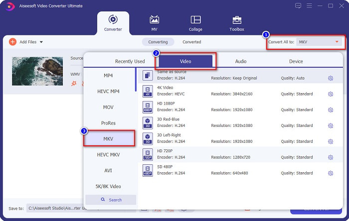 Select MKV Formats