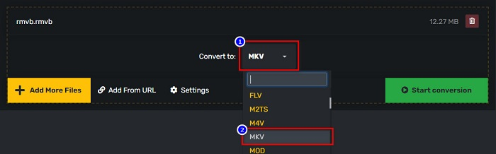 Selecting Output Format