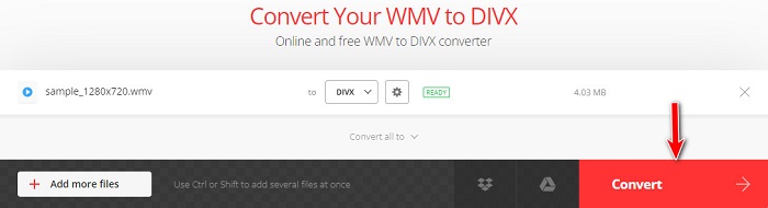 WMVをDIVXに変換