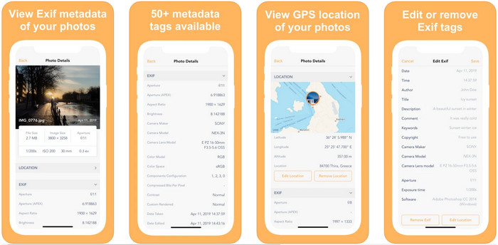 EXIF-metatiedot iOS:ssä