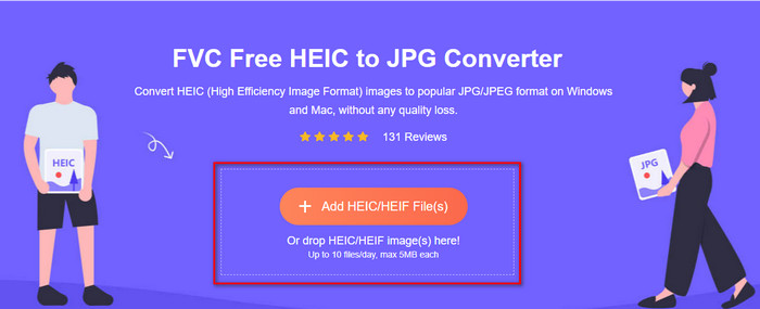Convertidor HEIC abierto en línea