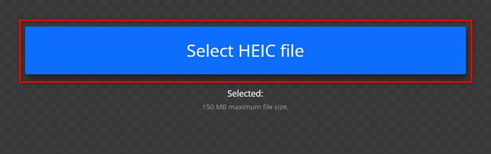 Select HEIC File Button