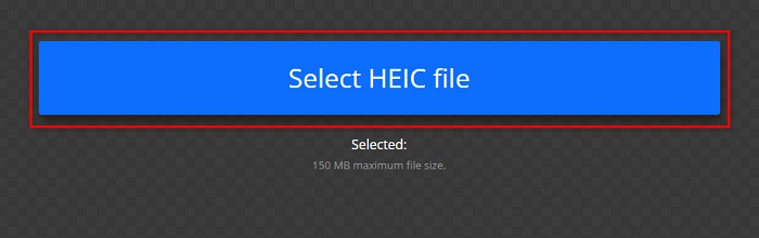 Selectați butonul HEIC File