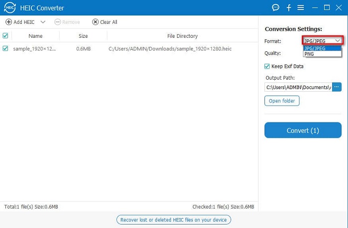 Pilih Format Output