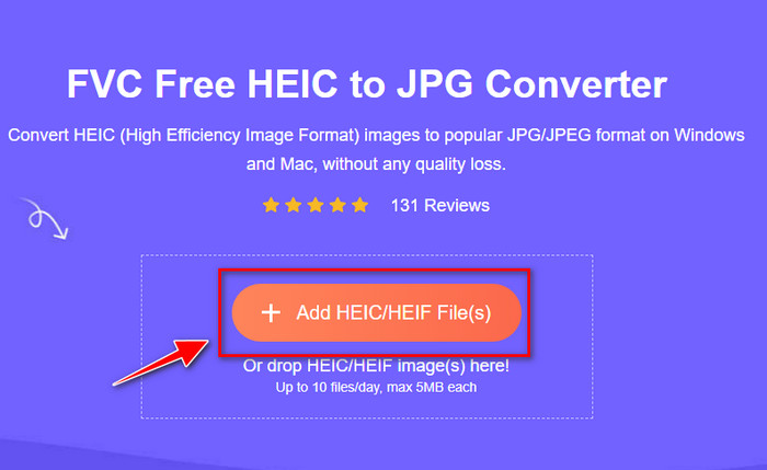 Upload HEIC Files FVC