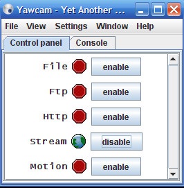 Aplicación YAWCAM