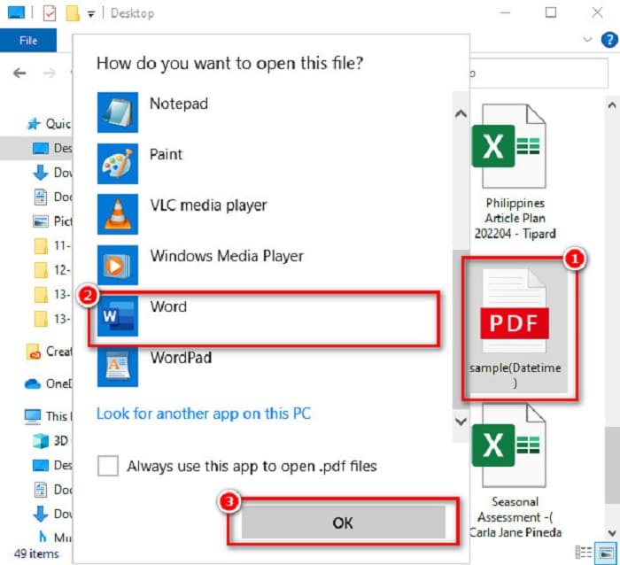 Apri con Word