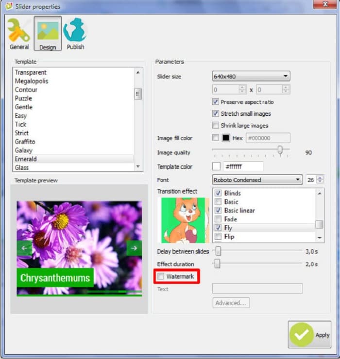 Disable Watermark