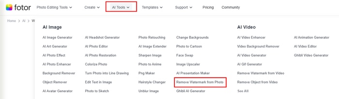 Deviantart Watermark Fotor را حذف کنید