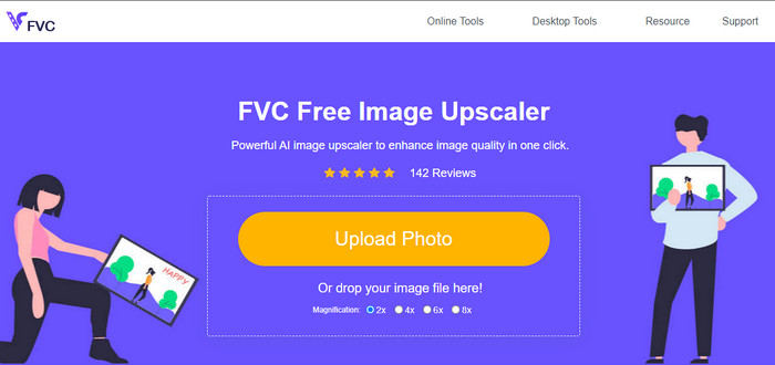 Upscaler immagini gratuito FVC