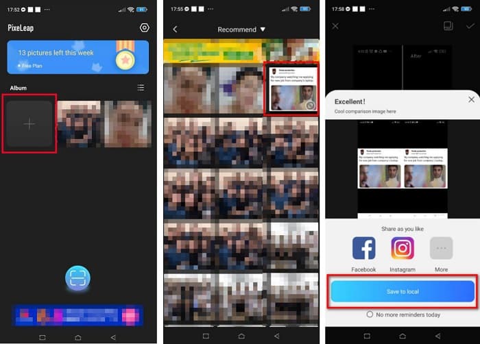 Aplicația Remini Resize