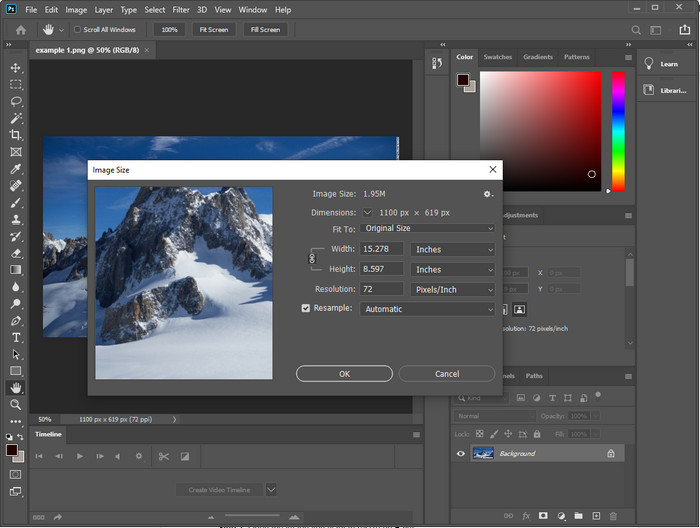 Adobe Photoshop Redimensionador